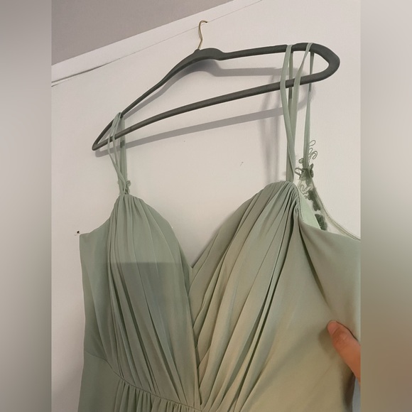 Azazie bridesmaid dress size 12 green - Picture 2 of 6
